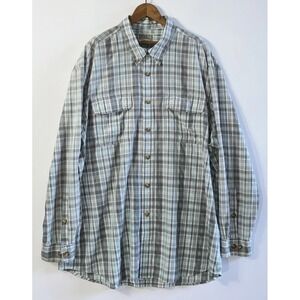 Mens Duluth Trading Co L/S Lightweight Button Down Shirt Sz 2XLT‎ Flap Pockets